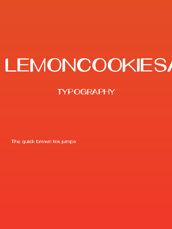 LemonCookieSansBold Poster