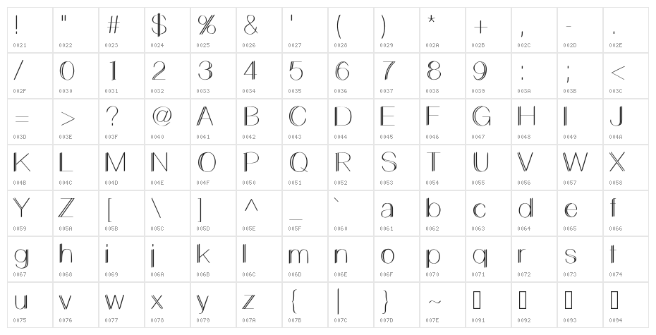 LemonCookieSans Character Map