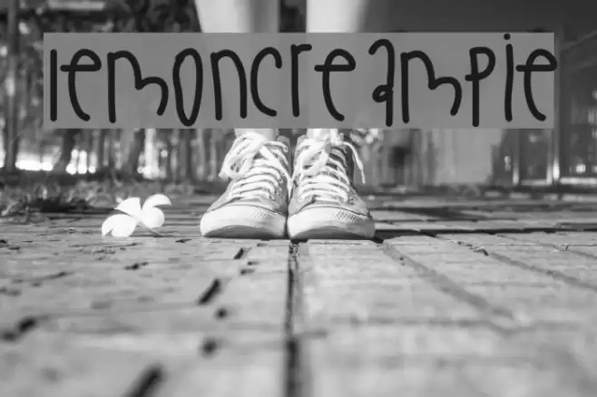 LemonCreamPie Font examples