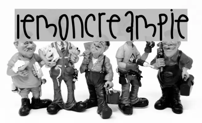 LemonCreamPie Font examples