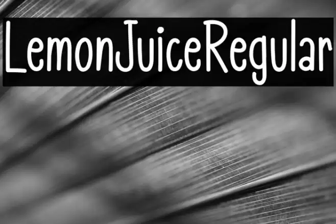 LemonJuiceRegular Font examples