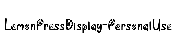 LemonPress Display - Personal Use Caratteri