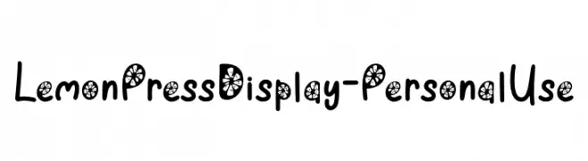 LemonPress Display - Personal Use  Fuentes Gratis Descargar