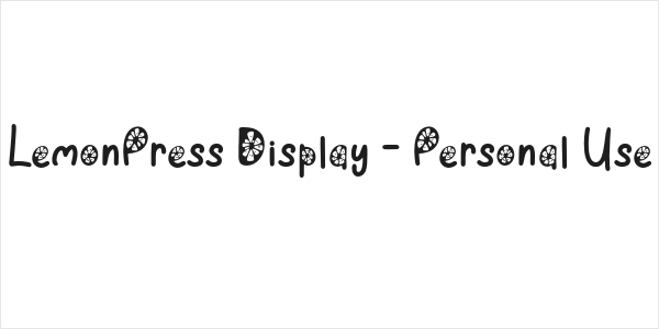 LemonPress Display - Personal Use Logo