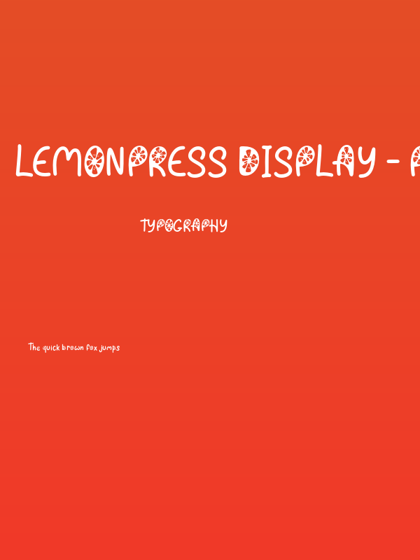 LemonPress Display - Personal Use Poster