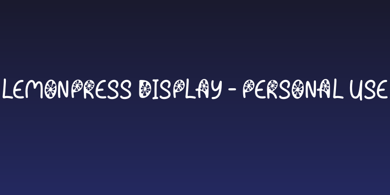 LemonPress Display - Personal Use Social Header