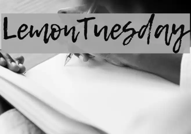 LemonTuesday Font examples