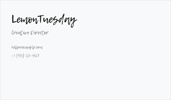 LemonTuesday Business Card