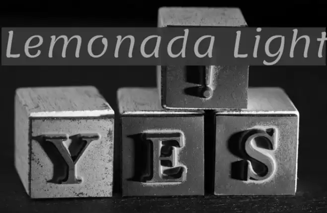 Lemonada Light Font examples