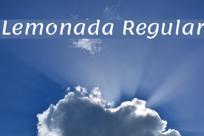 Lemonada Regular Font examples