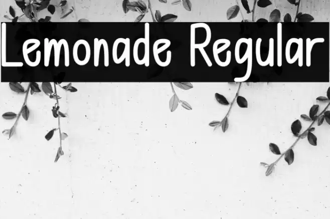 Lemonade Regular Font examples