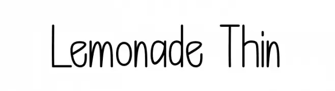 Lemonade Thin  Free Fonts Download
