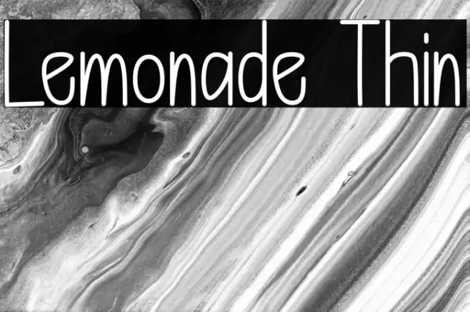 Lemonade Thin フォント examples