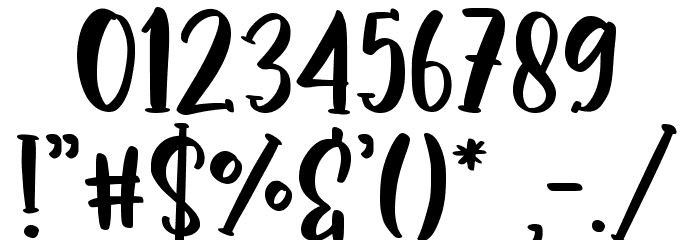Lemonade fabrica -Demo Version- Font OTHER CHARS