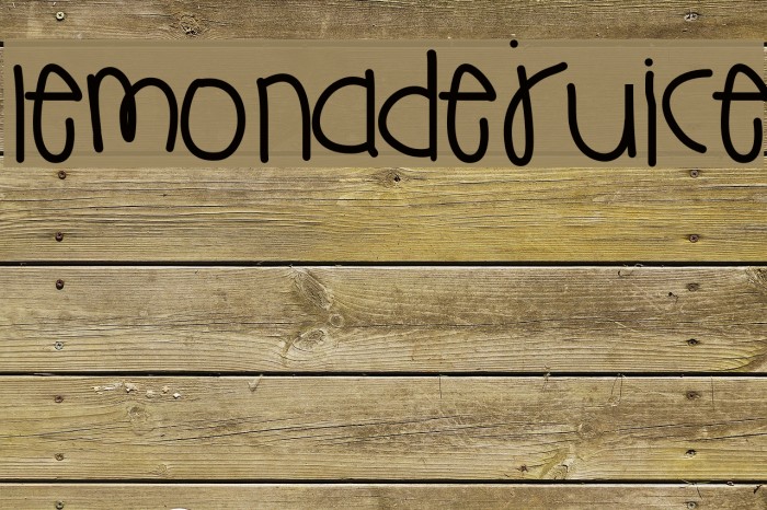 LemonadeJuice Font examples