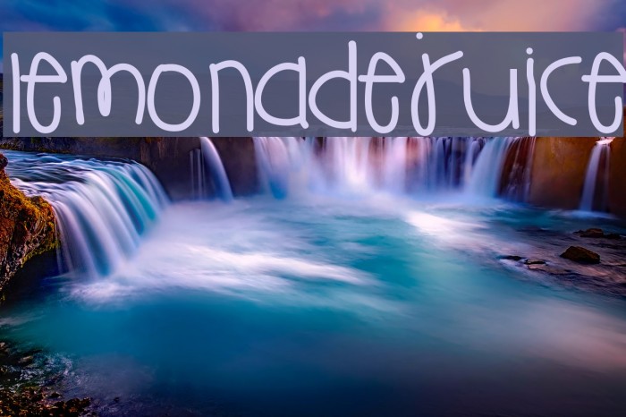 LemonadeJuice Font examples