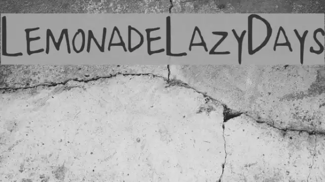 LemonadeLazyDays Font examples