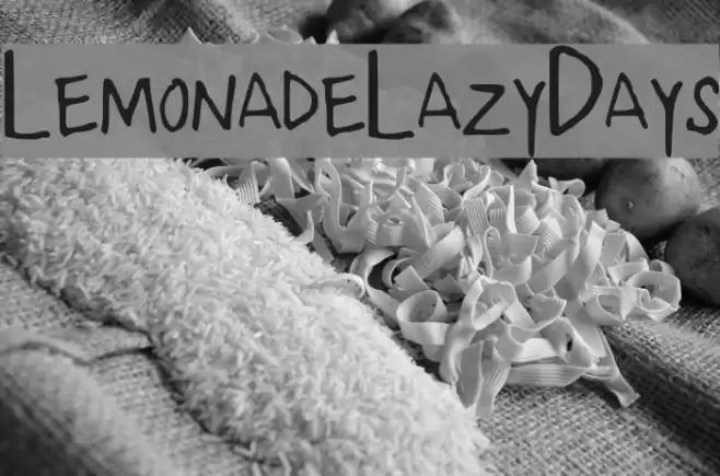 LemonadeLazyDays Font examples