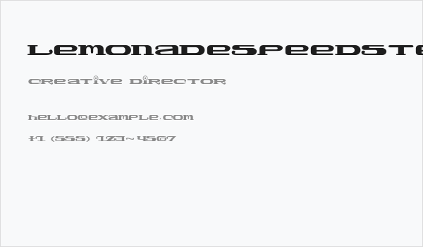 LemonadeSpeedster Business Card