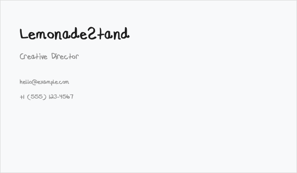 LemonadeStand Business Card