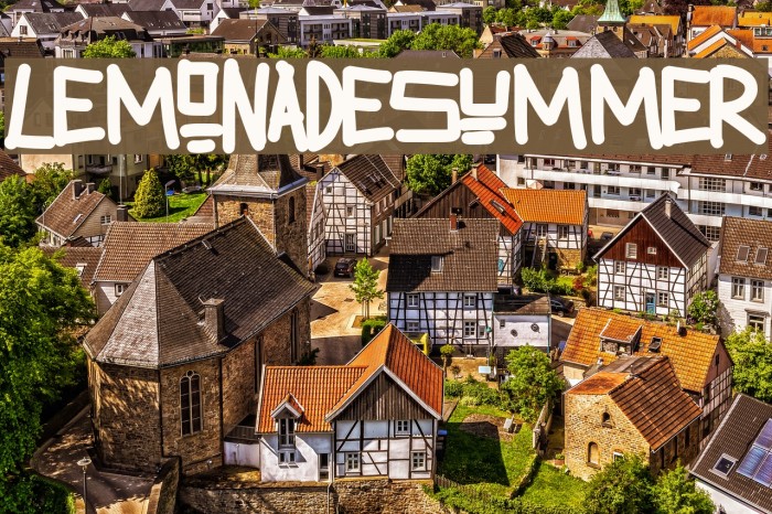 LemonadeSummer Font examples