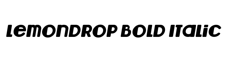 Lemondrop Bold Italic Font