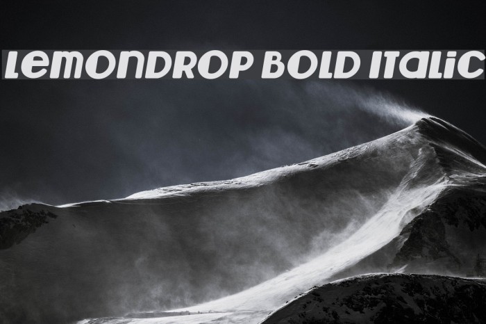 Lemondrop Bold Italic Font examples