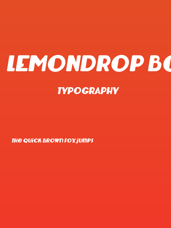 Lemondrop Bold Italic Poster