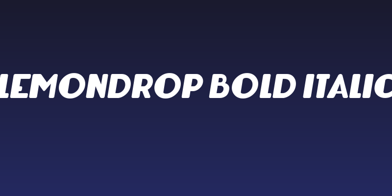 Lemondrop Bold Italic Social Header