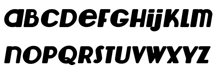 Lemondrop Bold Italic Font LOWERCASE