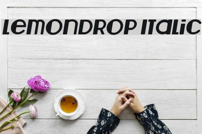 Lemondrop Italic Font examples