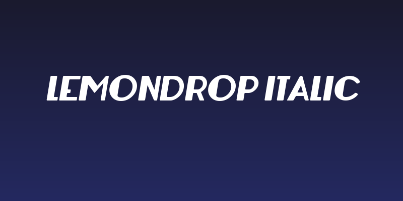 Lemondrop Italic Social Header