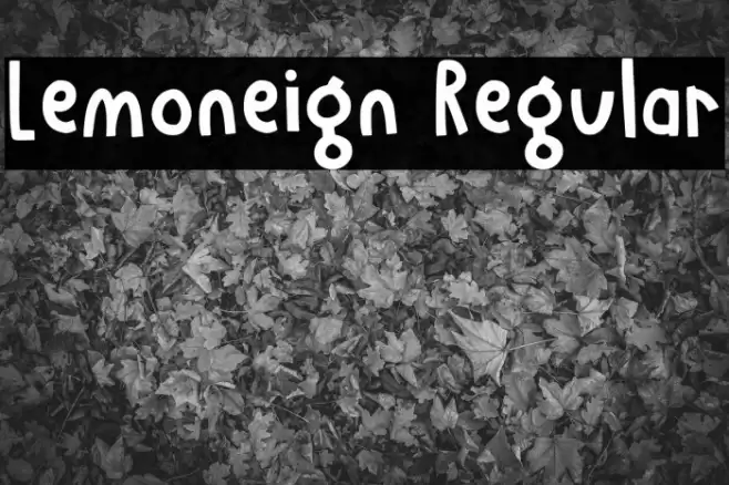 Lemoneign Regular Caratteri examples