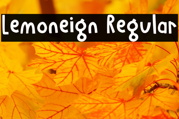 Lemoneign Regular Caratteri examples