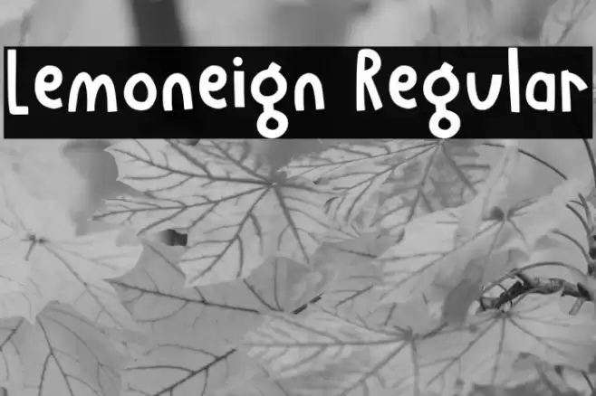 Lemoneign Regular Caratteri examples