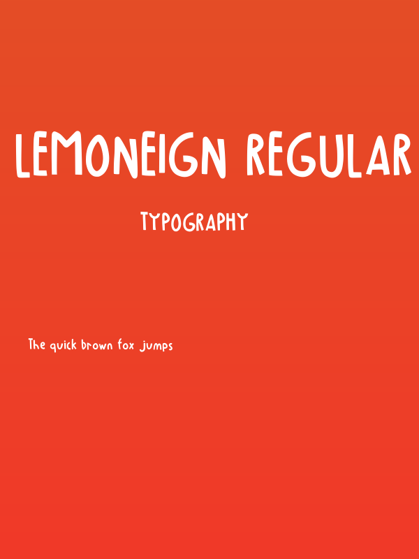Lemoneign Regular Poster