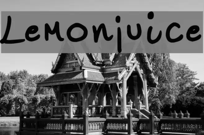 Lemonjuice Font examples
