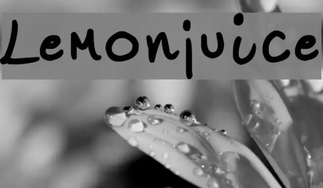 Lemonjuice Font examples