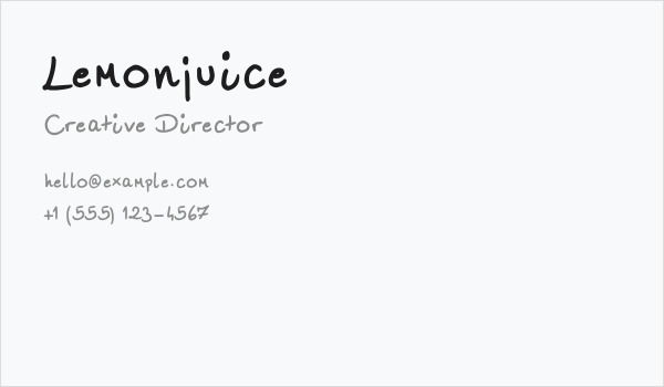 Lemonjuice Business Card