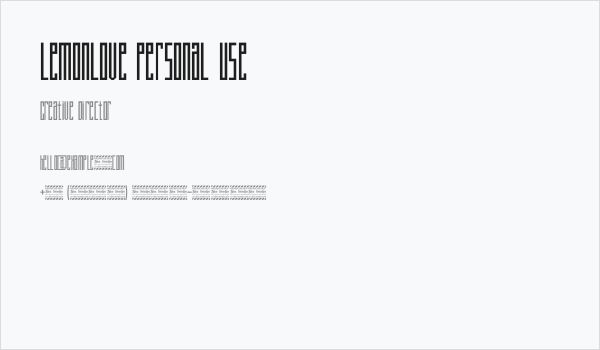 Lemonlove Personal Use Business Card