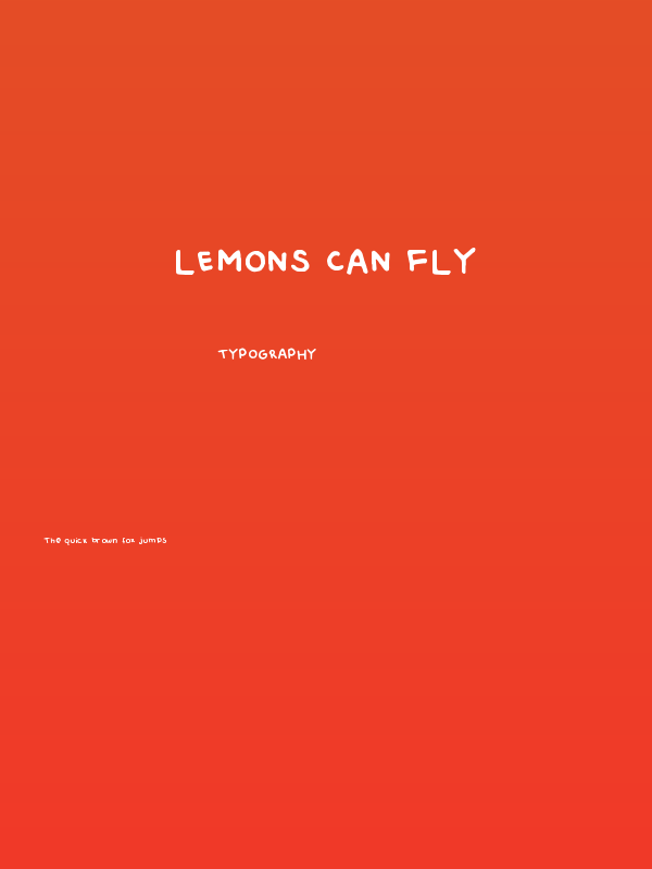 Lemons Can Fly Poster
