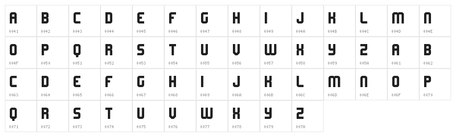 Lemons Regular Character Map