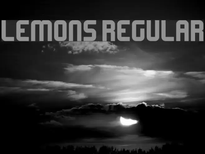 Lemons Regular Font examples