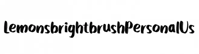 LemonsbrightbrushPersonalUs  フリーフォントのダウンロード