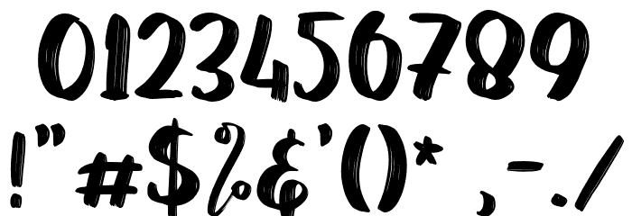 LemonsbrightbrushPersonalUs Font OTHER CHARS