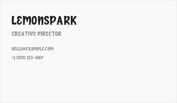 Lemonspark Business Card