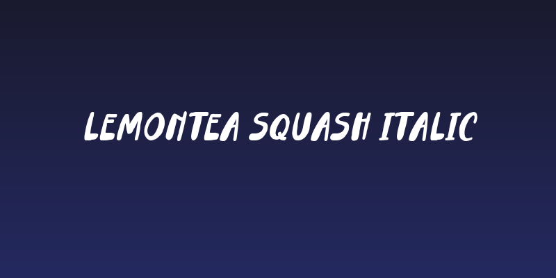 Lemontea Squash Italic Social Header