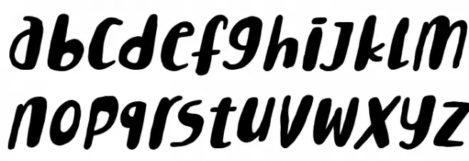 Lemontea Squash Italic फ़ॉन्ट लोअरकेस