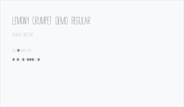 Lemony Crumpet DEMO Regular Business Card