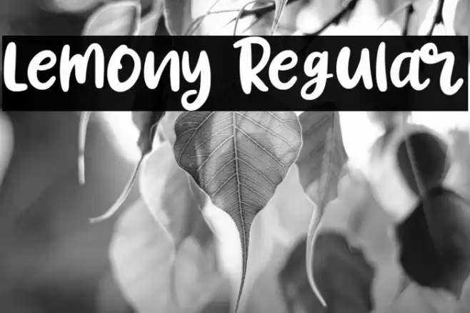 Lemony Regular Font examples